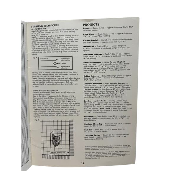 Vintage Best Loved Dogs Cross Stitch Pattern Book LEISURE ARTS 1987 13 Designs - Picture 2 of 3